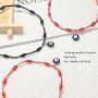 Besteel 8Pcs Evil Eye Bracelets Ojo Turco Kabbalah Protection Red String Handmade Amulet Nazar Adjustable Friendship Bracelets for Families BestFriend