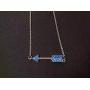 DMOMSA Sapphire Retro Alloy Bow and Arrow Pendant Necklace Jewelry Gifts, Suitable for Women’s Gifts for Birthday Party Anniversary Valentine’s Day
