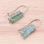 NOVICA .925 Sterling Silver Glass Drop Earrings, Roman Towers