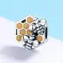 Bee Honeycomb Charm Beads 925 Sterling Silver Beads Fit for European Charm Bracelet
