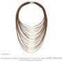 D EXCEED Womens Layered Statement Necklace Ladies Gift Idea Jewelry Lightweight Multi Strand Statement Bib Necklace for Women