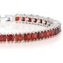 Gem Stone King 15.00 Ct Sparkling Princess Cut Cubic Zirconia CZ Tennis Bracelet 7 Inch