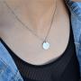 HUTINICE Minimalist Birth Flower Necklace for Women, 18k Gold Plated Double Side Engraved Floral Jewelry, Coin Birth Month Pendant Necklaces Mom Girl Birthday Gift