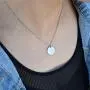 HUTINICE Minimalist Birth Flower Necklace for Women, 18k Gold Plated Double Side Engraved Floral Jewelry, Coin Birth Month Pendant Necklaces Mom Girl Birthday Gift HUTINICE Minimalist Birth Flower Necklace for Women, 18k Gold Plated Double Side Engraved Floral Jewelry, Coin Birth Month Pendant Necklaces Mom Girl Birthday Gift