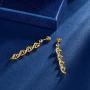 Beautlace DNA Double Helix Chemistry Science Molecule Biology Necklace and Earrings Jewelry Set Silver/18K Gold/Black Gun Plated Jewelry for Women and Girls