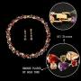 EVER FAITH Full Zircon Party Layer Tear Drop Necklace Earrings Set