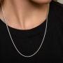Authentic Solid Sterling Silver Snake Chain Necklace 2MM - 5MM, 16'' - 30'', Shiny & Flexible, Snake Necklace for Men & Women, Made In Italy, Next Level Jewelry
