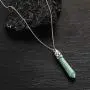 KWHY Healing Crystal Necklace for Women Men Hexagonal Natural Quartz Stone Pendant Gemstones Jewelry Pendulum Crystal Divination with Two Different Chains KWHY Healing Crystal Necklace for Women Men Hexagonal Natural Quartz Stone Pendant Gemstones Jewelry Pendulum Crystal Divination with Two Different Chains