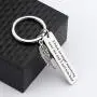 Gzrlyf Dad Memorial Keychain Sympathy Gifts for Loss of Father I Have an Angel Watching Over Me and I Call Him Dad