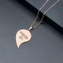 wavvter Weirdo Necklace for 2,Engraved Necklace Split Heart Pendant Necklace Set Best Gift for Best Friends, Him or Her