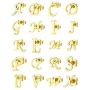 PANSHI Initial Letter Pendant Necklaces Set Gold Jewelry Bracelets Set Stainless Steel Earrings Sets Alphabet Charm from A to Z Birthday Present Personalized Gifts for Women Girls