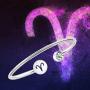 HOLLP Birthday Gift Zodiac Sign Cuff Bracelet with Clear Birthstone Zodiac Bracelets for Women Girls
