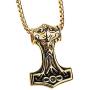 PAURO Mens Stainless Steel Thors Mjolnir Hammer Pendant Necklace Viking Jewelry