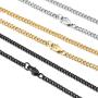Jstyle Stainless Steel Link Curb Chain Necklace for Men Women 3 Pcs 3.5mm