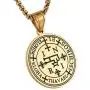 HZMAN Stainless Steel Sigil of Archangel Thavael Talisman Pendant Necklace 22+2 Inch Chain HZMAN Stainless Steel Sigil of Archangel Thavael Talisman Pendant Necklace 22+2 Inch Chain