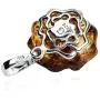 Ian and Valeri Co. Amber Sterling Silver Rose Pendant Necklace Chain 18 Inches Ian and Valeri Co. Amber Sterling Silver Rose Pendant Necklace Chain 18 Inches