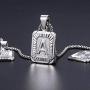 Trendsmax Initial Letter Pendant Necklace Mens Womens Capital Letter White Gold Plated A Z Stainless Steel Box Chain 22inch