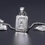 Trendsmax Initial Letter Pendant Necklace Mens Womens Capital Letter White Gold Plated A Z Stainless Steel Box Chain 22inch