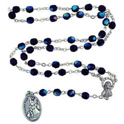Italian Glass Crystal Chaplets | 4 Colors | Saint Michael and Guardian Angel Medal of Protection | Christian Jewelry