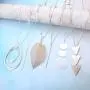 FUNRUN JEWELRY 6PCS Long Pendant Necklace Set Bar Circle Leaf Y Necklace Arrow Statement Necklace for Women