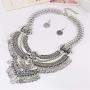 Coin Bib Metal Alloy Collors Statement Necklace For Women Big Bohemian Vintage Chunky Tassel Necklaces Punk Ethnic Style Jewelry