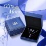 CDE S925 Sterling Silver Necklace Set Mothers Day Jewelry Gifts Pendant Necklace and Earrings Set ELF Necklace for Women Wife Mom