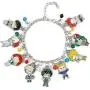 BluMou My Hero Academia Bracelet for Women Girls Deku MHA Charm Bracelet Anime Manga Cartoon Cosplay Props Jewelry Gifts BluMou My Hero Academia Bracelet for Women Girls Deku MHA Charm Bracelet Anime Manga Cartoon Cosplay Props Jewelry Gifts