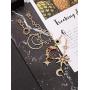 8 Pairs Moon Star Earth Planet Earrings Asymmetrical Vintage Bohemian Earrings Dangle Pendant Earrings Drop Hook Earrings Jewelry for Women