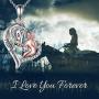 YFN I Love You Horse Pendant Necklace Jewelry Sterling Silver Girls with Horse Gift for Women Girls