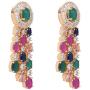 Ratnavali Jewels Cubic Zirconia Gorgeous Wedding Bridal Multi Strand Necklace Dangle Earrings Jewelry Set
