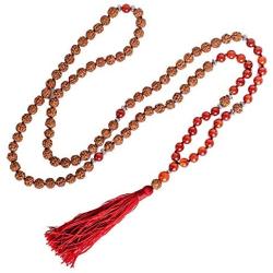 BLUE BOHO DESIGNS. Mala Necklace with Healing Stones for Meditation