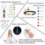 Jstyle 7 Chakra Gemstone Healing Pendant Necklace for Men Women 8mm Lava Rock Natural Stone Chakra Diffuser Bracelets Yoga Beads Bracelet