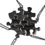 Lux Accessories 5 Puzzle Shaped Friendship Words Necklace Always Together Never Apart