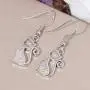 CiNily Opal Dangle Drop Earrings for Women Girls 18K White Gold Plated Note/Bar/Cat Gemstone Earrings Jewelry Gift