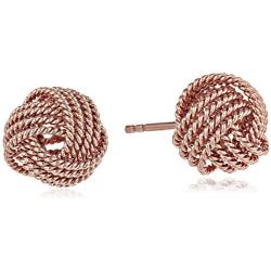 Amazon Essentials Plated Sterling Silver Twisted Love Knot Stud Earrings