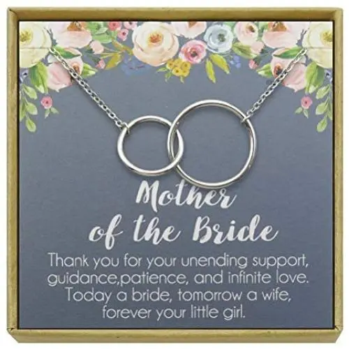 IDLAN Wedding Gifts Wedding Jewelry 2 Interlocking Infinity Double Circles Necklace IDLAN Wedding Gifts Wedding Jewelry 2 Interlocking Infinity Double Circles Necklace