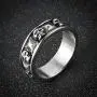 HZMAN Mens Punk Goth Skull Ring Silver Stainless Steel Hip hop Bands HZMAN Mens Punk Goth Skull Ring Silver Stainless Steel Hip hop Bands