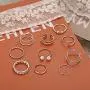 10-20 Pcs Vintage Knuckle Stackable Rings Set for Women, Bohemian Gold/Silver Plated Comfort Fit VSCO Wave Joint Finger Rings Gift 10-20 Pcs Vintage Knuckle Stackable Rings Set for Women, Bohemian Gold/Silver Plated Comfort Fit VSCO Wave Joint Finger Rings Gift