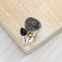 Silpada Crystal Cave Natural Agate & Druzy Ring in Sterling Silver & Brass