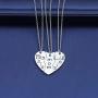 Birthday Gift 3PCs/Set Mom Big Sister Little Sister Mom Necklace Matching Heart Jewley Gift for Daughter Mom Matching Heart Pendant Jewelry