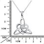 Sterling Silver Good Luck Irish Celtic Knot Love Knot Claddagh Lover Heart Shaped Pendant Necklace Bracelet