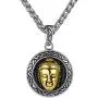 Aoiy Stainless Steel Buddha Pendant Necklace, Unisex, 24'' Link Chain, hhp005ji Aoiy Stainless Steel Buddha Pendant Necklace, Unisex, 24'' Link Chain, hhp005ji