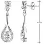 Lavencious Tear Drop Rhodium Plated with AAA CZ Cubic Zirconia Bridal Wedding Party Prom Dangle Earrings for Women