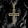 14k Plated Cross Necklace for Women – Cross Pendant with Zircons and Chain - Faith Necklace By HalleluYAH