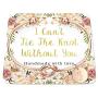 Love Knot Bridesmaid Bracelet with Initial, Bridesmaid Gifts Cards - I Cant Tie The Knot Without You
