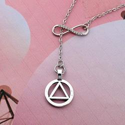 AKTAP Alcoholics Anonymous Recovery Necklace Alcoholics Anonymous Gifts for Sober Sobriety Y Necklace Sobriety Gifts Alcoholics Anonymous Recovery Jewelry