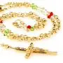 LIFETIME JEWELRY Rosary Necklace [ Colorful Prayer Beads ] 24K Real Gold Plated