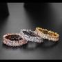 YOGEME Fashion AAA Cubic Zirconia Baguette Ring,shinning,Eternity Ring Band for Women