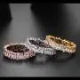 YOGEME Fashion AAA Cubic Zirconia Baguette Ring,shinning,Eternity Ring Band for Women