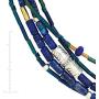 Silpada Into the Blue Natural Lapis & Quartzite Multi-Strand Necklace in Sterling Silver & Brass